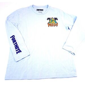 Fortnite Boys Peely‎ Long Sleeve T-Shirt Boys Medium 8 Blue Video Game Gear